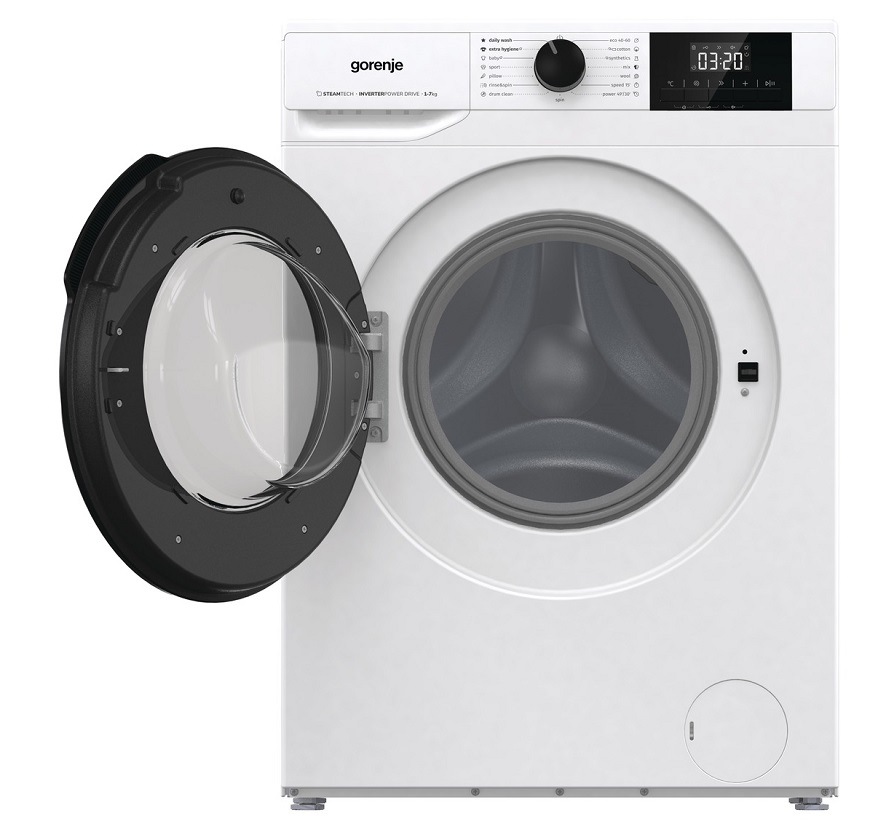 Volně stojící pračka Gorenje W1NGPI72SBS, bílá, technologie SteamTech