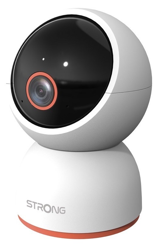 IP kamera Strong SHC08IR0-W, vnitřní, 3840×2160, IR přísvit, 360° otáčení, mikrofon, Wi-Fi, USB-C, micro SD bílá