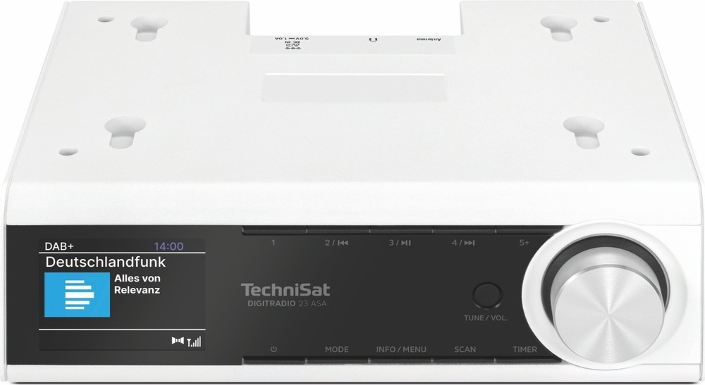 Radiopřijímač s DAB+ TechniSat DIGITRADIO 23 ASA bílý Přední strana radiopřijímače s displejem a ovladači