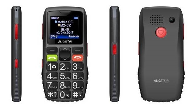 Mobilní telefon Aligator A440 Senior černý/šedý Mobilní telefon Aligator A440 Senior černý/šedý