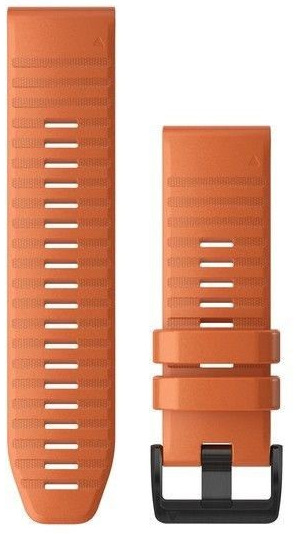 Řemínek Garmin QuickFit (26 mm), silikonový oranžový Garmin QuickFit 26 mm pro Fenix 5X/6X, oranžová/černá