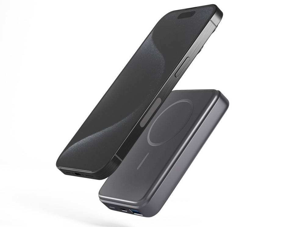 Powerbank Epico Mag+ Aluminium 10 000mAh + kabel USB-C/USB-C - šedá