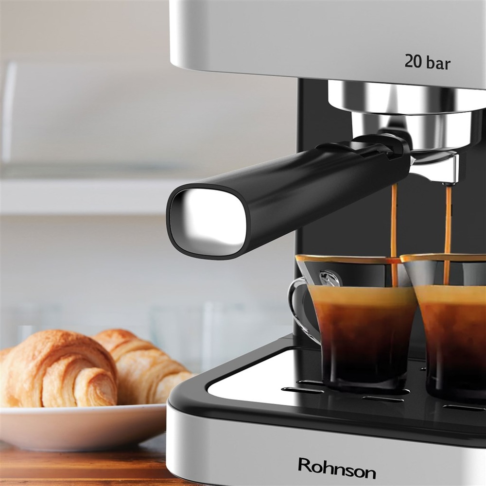 Pákový kávovar Rohnson R-98028 Hot & Cold černý/stříbrný Pákový kávovar Rohnson R-98028 Hot & Cold černý/stříbrný
