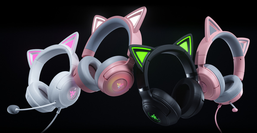 Headset Razer Kraken Kitty V3 X růžový