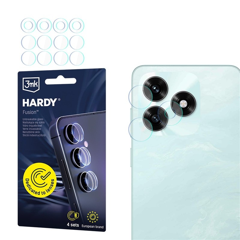 Ochranné sklo čočky fotoaparátu 3mk Honor X5C Plus 4G - Hardy Fusion Lens Protection - průhledné