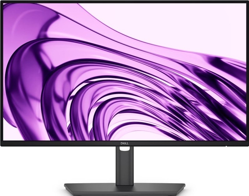 Černý 21,5" monitor Dell Pro P2226H zepředu s tenkými rámečky a středovým stojanem.