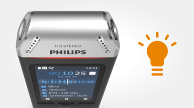 Diktafon Philips DVT2110 černý/stříbrný Diktafon Philips DVT2110 černý/stříbrný