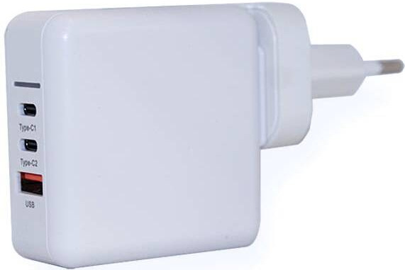 ER Power 65W GaN, 2× USB-C PD, USB-A QC 3.0, bílá