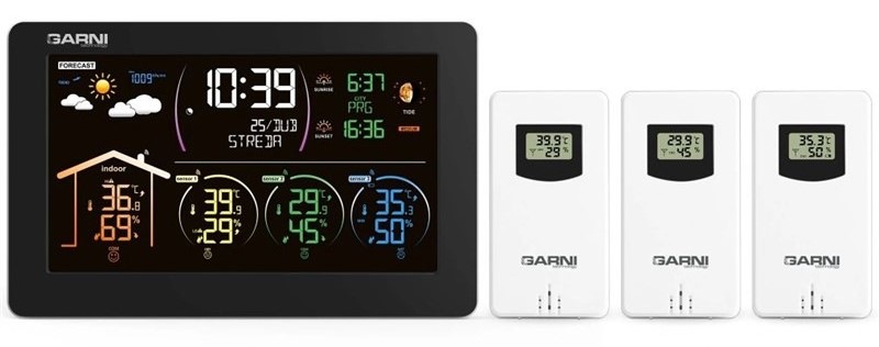 Meteorologická stanice GARNI 580 Line, 3 čidla černá