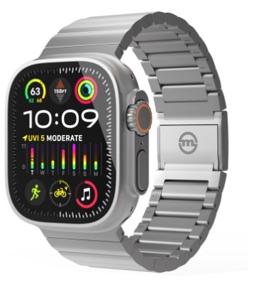 Řemínek Mobile Origin Titanium na Apple Watch 49mm/45mm/44mm/42mm stříbrný Řemínek Mobile Origin Titanium na Apple Watch 49mm/45mm/44mm/42mm stříbrný