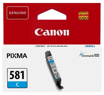 Inkoustová náplň Canon CLI-581 C, 250 stran azurová