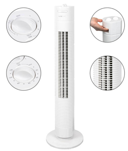Ventilátor sloupový Clatronic TVL 3770 WH bílý Ventilátor sloupový Clatronic TVL 3770 WH