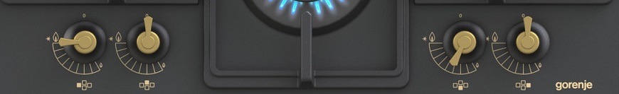 Plynová varná deska Gorenje Retro GW6D42CLB WOK černá Varná deska Gorenje GW6D42CLB, černá, ovládání