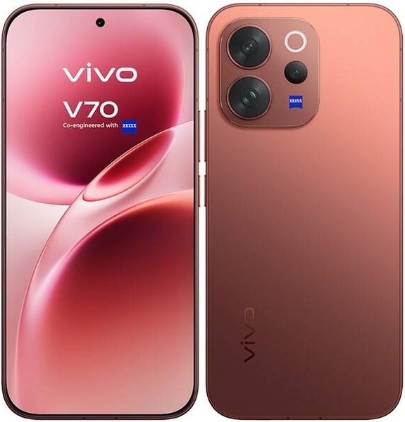 Mobilní telefon Vivo V70 5G 8 GB/256 GB v hnědém provedení