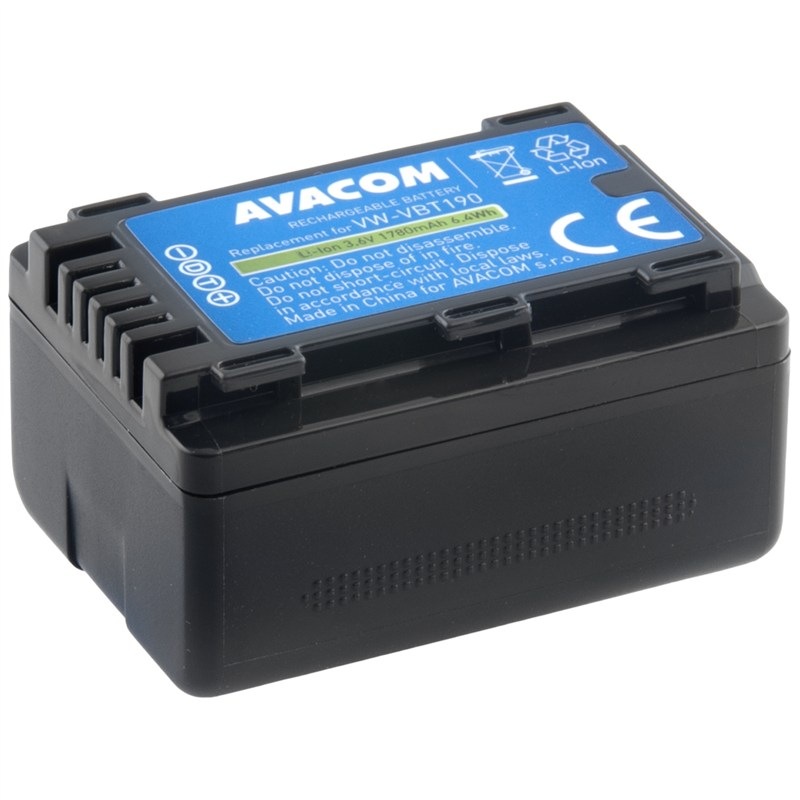 Baterie Avacom Panasonic VW-VBT190 Li-Ion 3.6V 1780mAh 6.4Wh černá