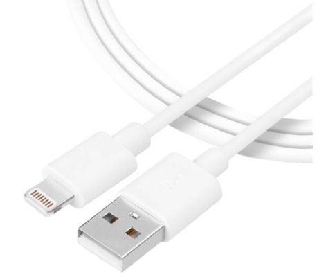 Kabel Tactical Smooth Thread USB-A/Lightning, 0,3 m bílý