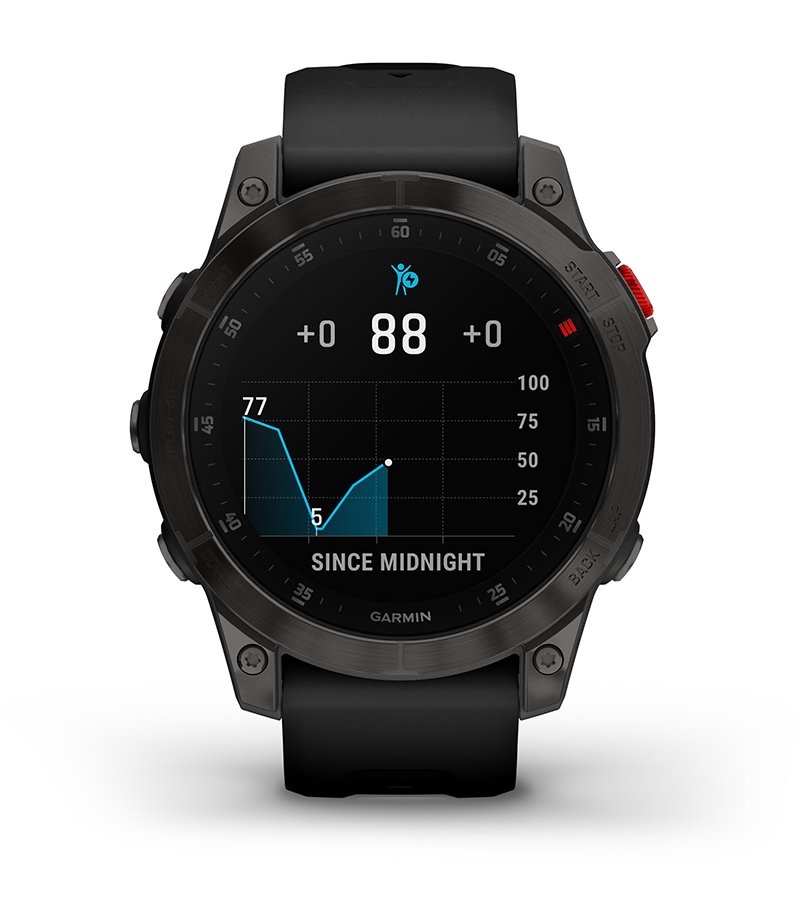 Chytré hodinky Garmin epix Sapphire Style - Titan Black/Brown Leather Band