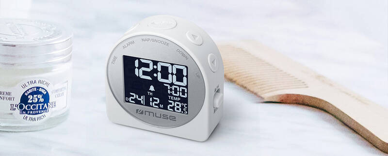 Budík MUSE M-09CW bílý
