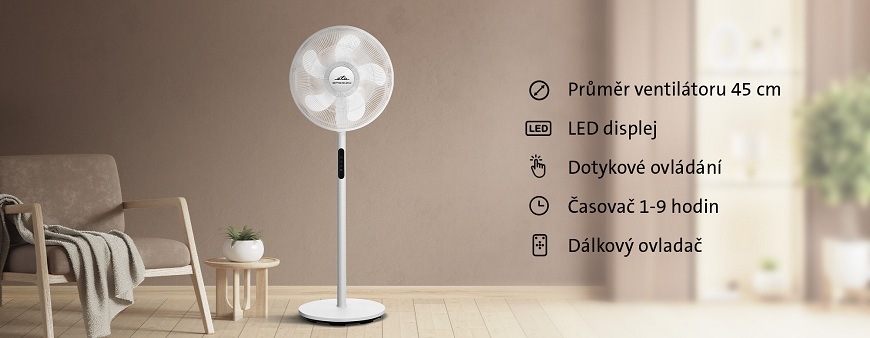 Ventilátor stojanový ETA Breezo 460790000 bílý