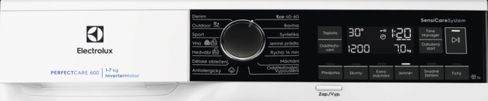 Pračka Electrolux SensiCare 600 EWS6227CC bílá Electrolux EWS6227CC ovládací panel