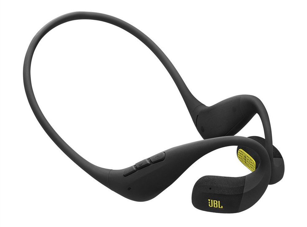 Sluchátka JBL Endurance Pace v černo-zelené barvě.