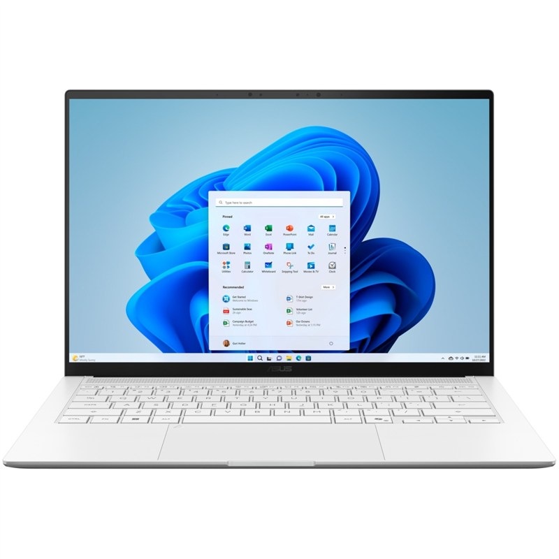 Notebook Zenbook S14 v bílé barvě.