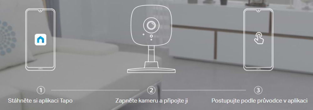 IP kamera TP-Link Tapo C100 bílá