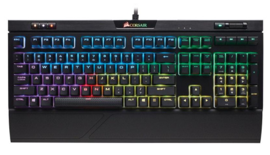 Klávesnice Corsair STRAFE RGB MK.2, Cherry MX Silent, US černá
