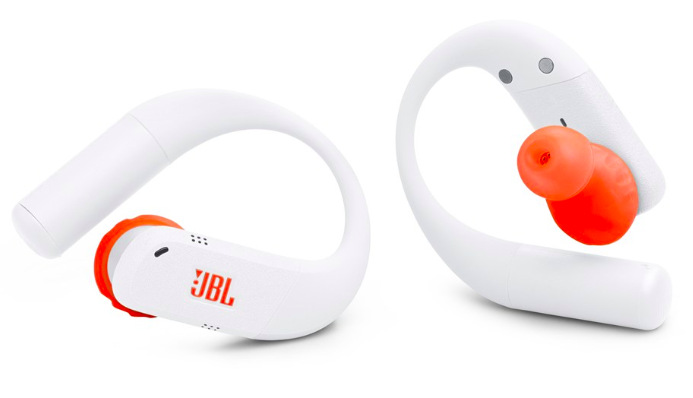 Sluchátka JBL Endurance Peak 4 bílá Detail sportovních bezdrátových sluchátek JBL Endurance Peak 4 v bílé barvě