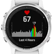 Chytré hodinky Garmin fenix6S Glass stříbrné/bílé