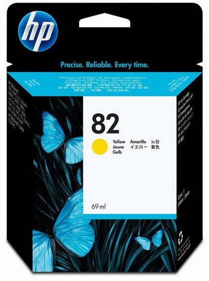 Inkoustová náplň HP 82, 69 ml žlutá HP 82, 69 ml (C4913A) žlutá