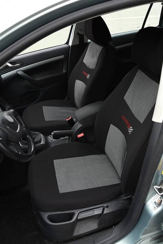 Potahy sedadel Compass CARBON DARK černé AIRBAG 9ks