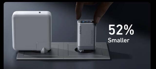 Nabíječka do sítě Anker Prime Charger 100W GaN, 2xUSB-C, 1xUSB-A stříbrná