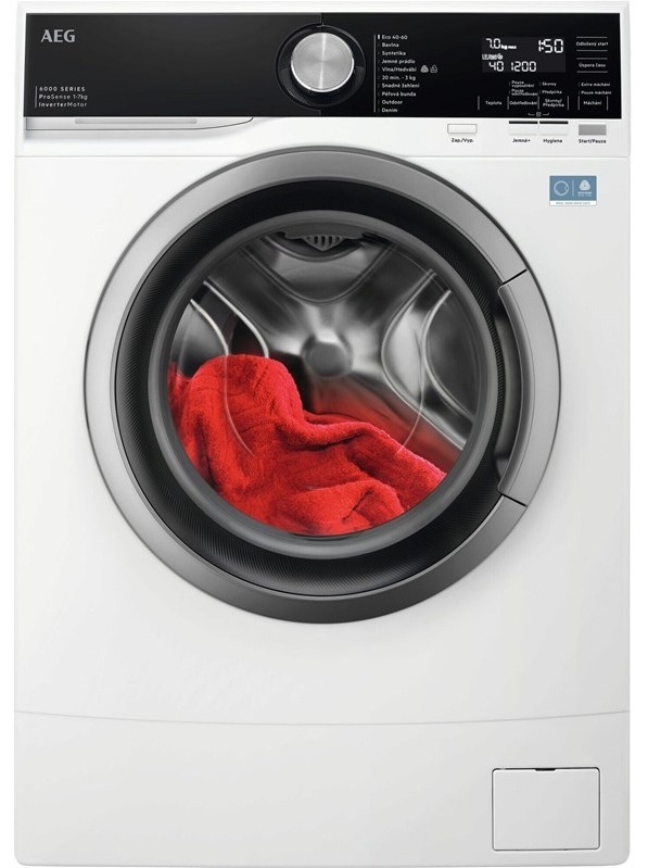 Úzká pračka AEG L6SE27SC série 6000 ProSense, bílá