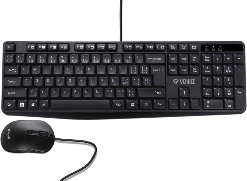 Klávesnice s myší YENKEE YKM 1007CS Combo Air černá