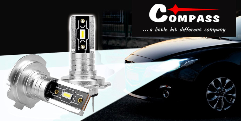 Autožárovka Compass LED CSP chip 12V H7 (2 ks) Autožárovka Compass LED CSP chip 12V H7 2ks