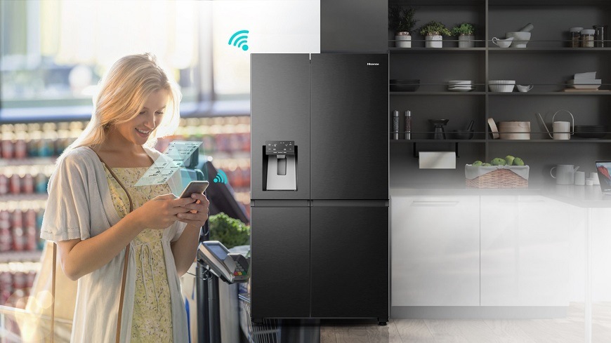Americká lednice Hisense RS818N4TFC černá Americká chladnička Hisense RS818N4TFC, černá, dálkové ovládání