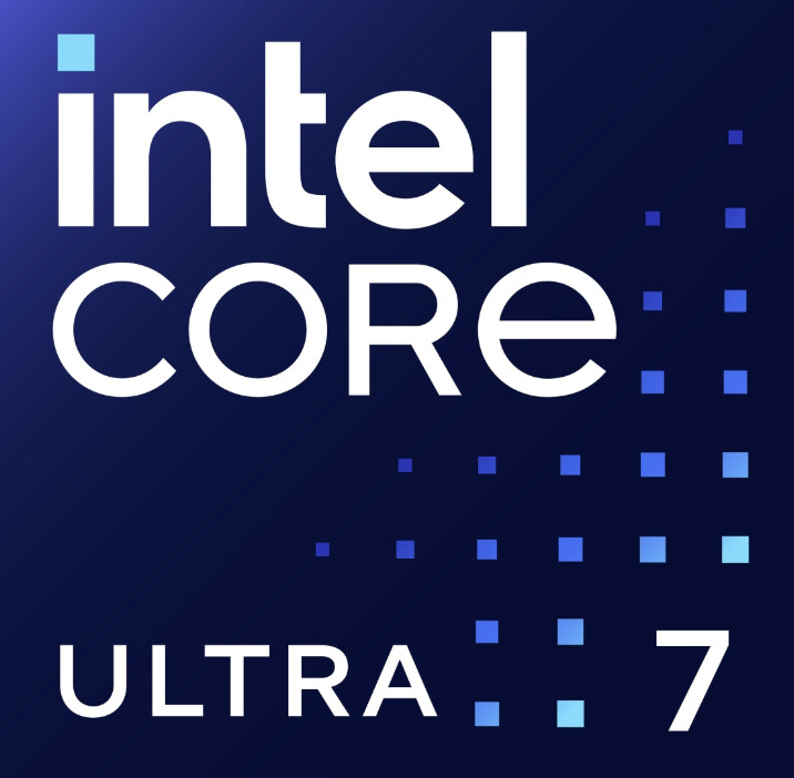 Logo procesoru Intel Core Ultra 7 použitého v notebooku Lenovo Legion Pro 5 16IAX10H