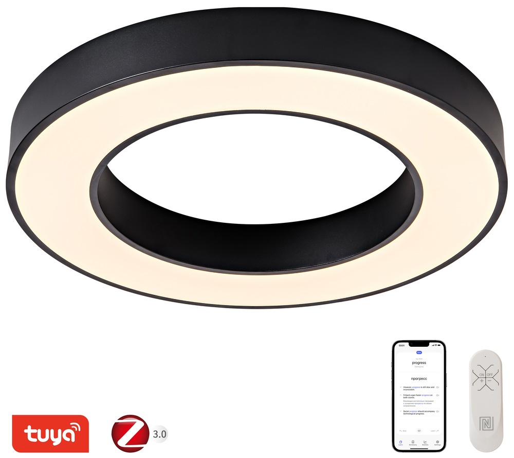 Stropní svítidlo IMMAX NEO PASTEL SLIM SMART 60 x 7cm 53W Zigbee 3.0, TUYA černé Stropní svítidlo IMMAX NEO PASTEL SLIM SMART 60 x 7cm 53W Zigbee 3.0, TUYA černé
