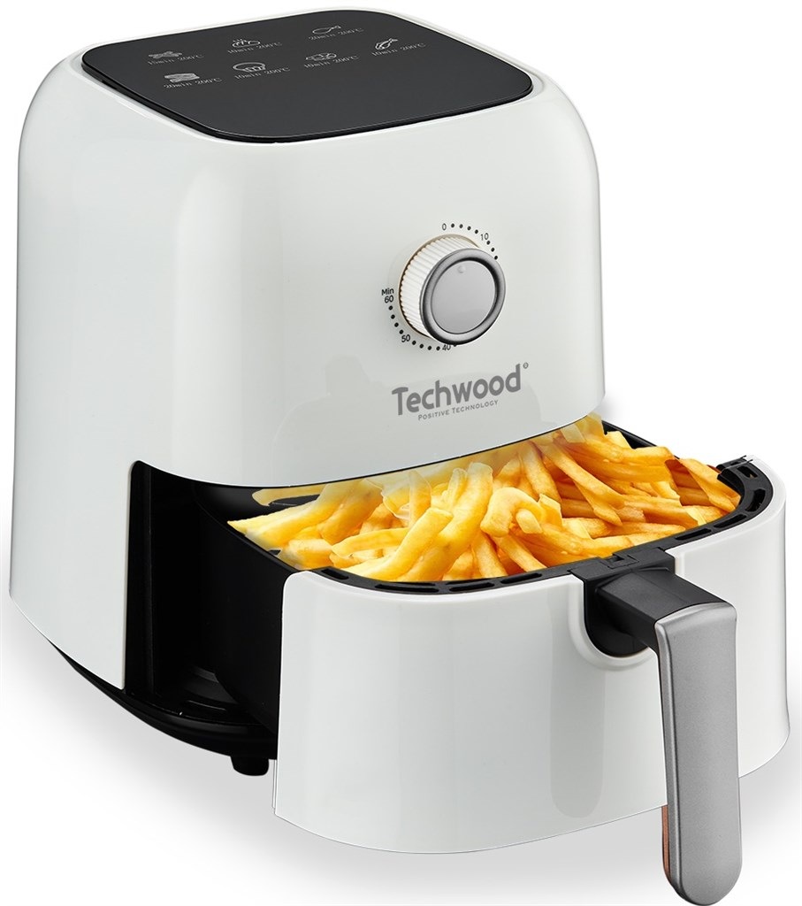 Fritéza horkovzdušná Techwood TFR2550SH bílá Příprava hranolek v Techwood TFR2550SH