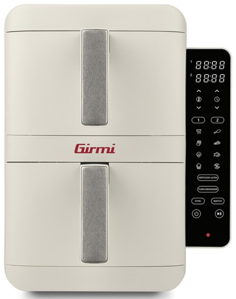 Horkovzdušná fritéza Girmi FG4101 Incanto Dual se dvěma koši a digitálním panelem