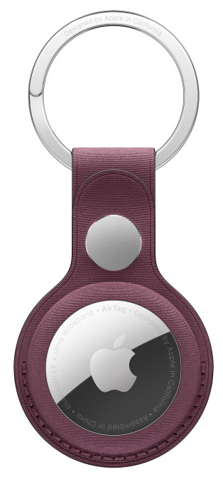 Klíčenka Apple AirTag FineWoven - morušově rudá