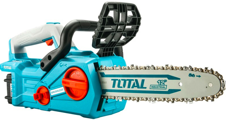 Aku řetězová pila Total Tools TGSLI201286 s lištou 340 mm, modro-černé provedení