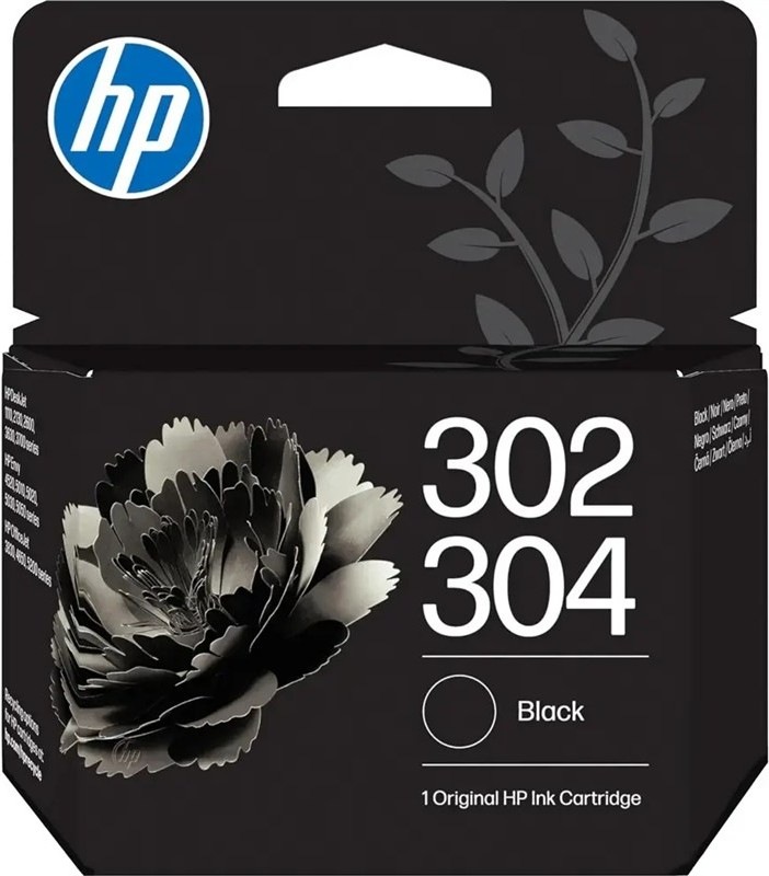 Černá inkoustová náplň HP 302/304 s kapacitou 430 stran 120 stran 