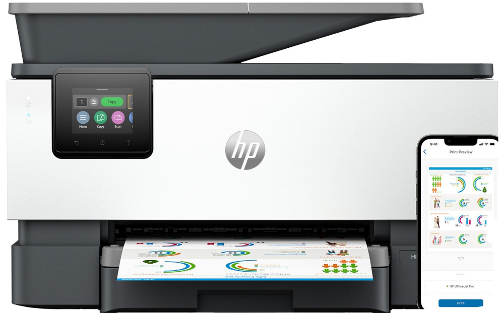 Tiskárna multifunkční HP OfficeJet Pro 9120e, služba HP Instant Ink šedý/bílý HPP403X8B_03
