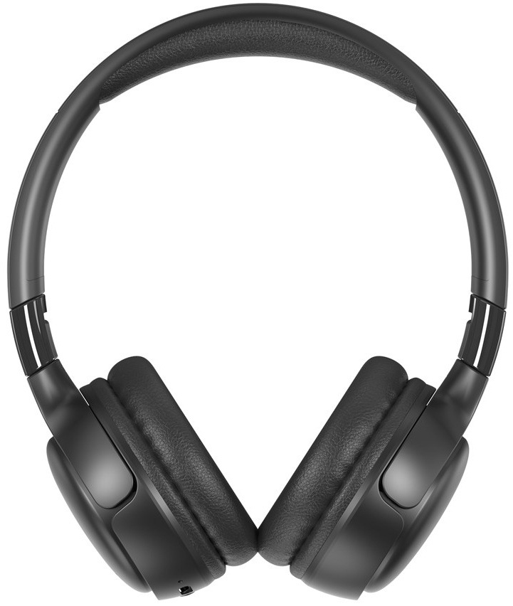 Sluchátka HONOR CHOICE Headphones Lite černá Pohled zepředu na sluchátka se symetrickými náušníky a čelenkou.