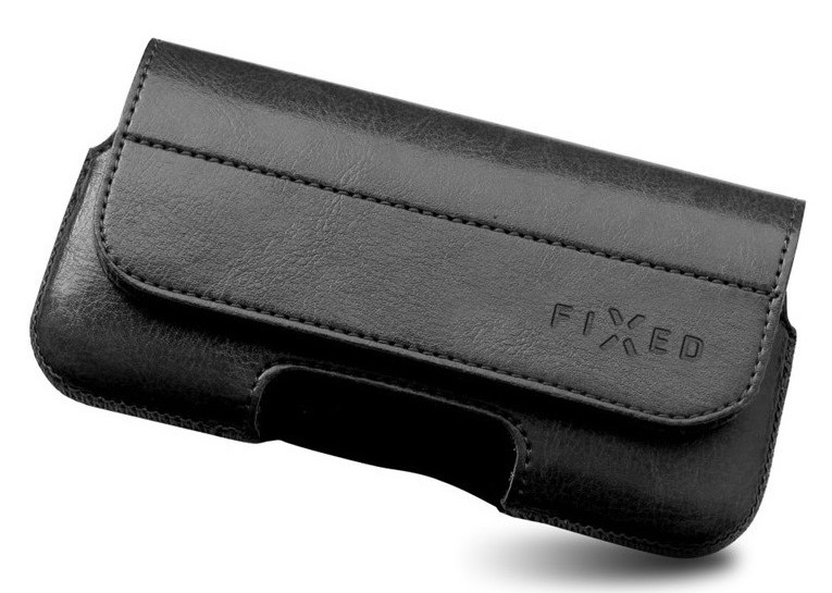 Pouzdro na mobil FIXED Sarif se zavíráním, PU kůže, 6XL černé