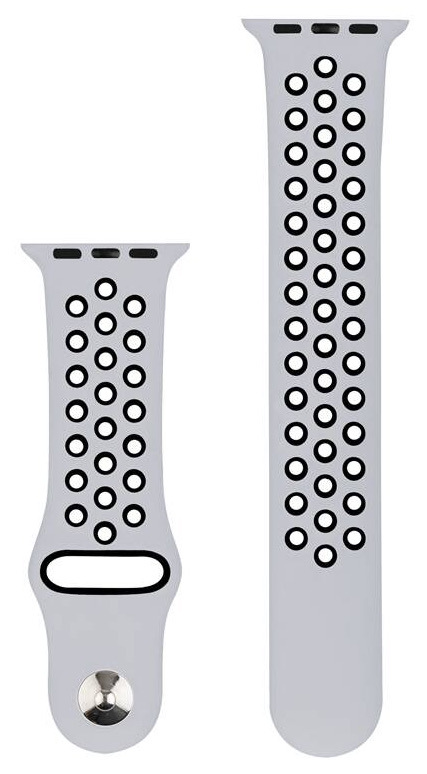 Řemínek RhinoTech na Apple Watch 42/44/45/49 mm černý/šedý