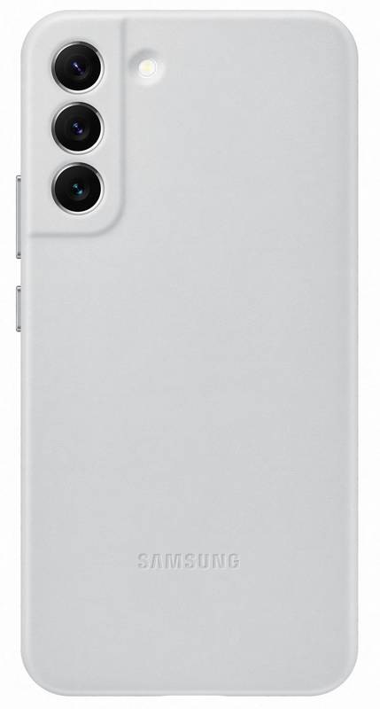 Kryt na mobil Samsung Leather Cover na Galaxy S22+ šedý