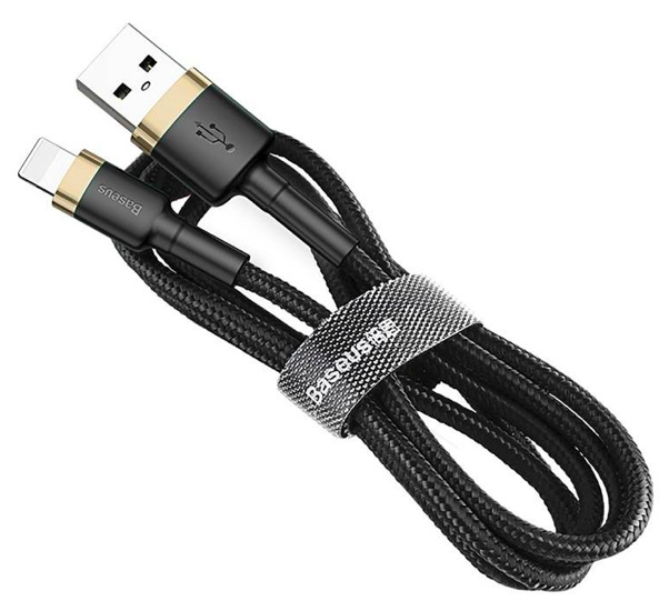 Kabel Baseus Cafule USB/Lightning, 1m černý/zlatý Kabel Baseus Cafule USB/Lightning, 1m černý/zlatý